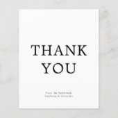 予算シンプル文字白黒結婚ズサンキュー (正面)