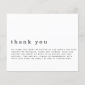 予算シンプル文字葬儀悔やみや弔慰ありがとう (正面)