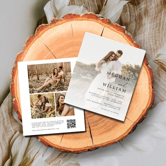 予算シンプル書道Qrコードフォト結婚ズ