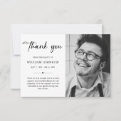 予算シンプル死別悔やみや弔慰葬儀の写真 サンキューカード (正面)