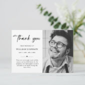 予算シンプル死別悔やみや弔慰葬儀の写真 サンキューカード (スタンド正面)