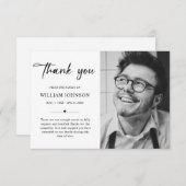 予算シンプル死別悔やみや弔慰葬儀の写真 サンキューカード (正面/裏面)