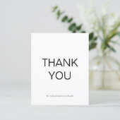 予算シンプル白黒カスタムサンキューカード (スタンド正面)