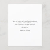 予算シンプル白黒カスタムサンキューカード (裏面)