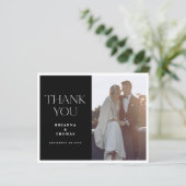 予算シンプル白黒写真結婚の感謝 (スタンド正面)