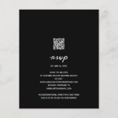 予算シンプル白黒結婚の統合 (裏面)