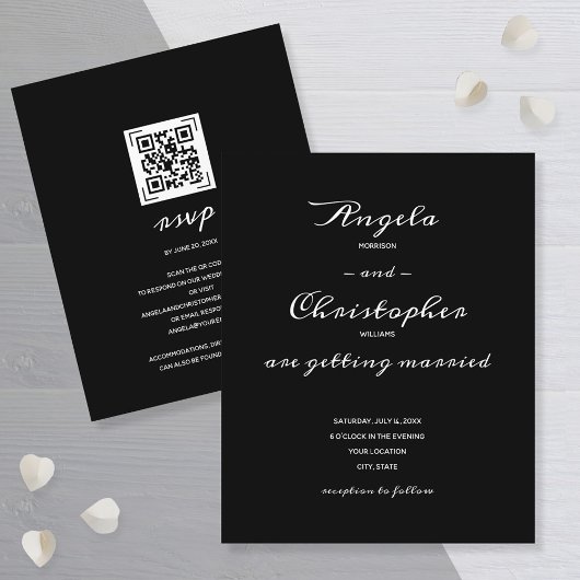 予算シンプル白黒結婚の統合