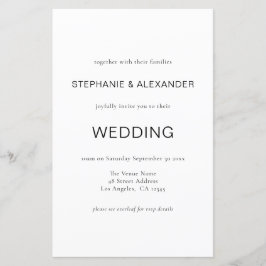 予算シンプル白黒QRコード結婚式の招待