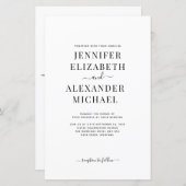 予算シンプル的なシックな書道すべて結婚の (正面/裏面)