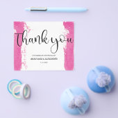 予算シンプル結婚サンキューカードフライヤー チラシ (シングル)