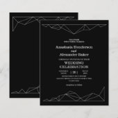 予算シンプル結婚式招待状。 (正面/裏面)