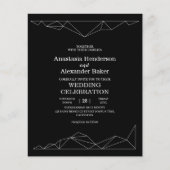 予算シンプル結婚式招待状。 (正面)