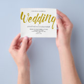 予算シンプル結婚式招待状。フライヤー チラシ (手)