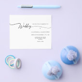 予算シンプル結婚式招待状。フライヤー チラシ (シングル)