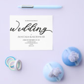 予算シンプル結婚式招待状。フライヤー チラシ (シングル)