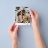 予算シンプル結婚式日付の保存QRコード写真 チラシ (手)