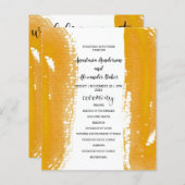 予算シンプル結婚式 プログラムカード。 (正面/裏面)