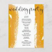 予算シンプル結婚式 プログラムカード。 (裏面)