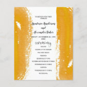 予算シンプル結婚式 プログラムカード。 (正面)