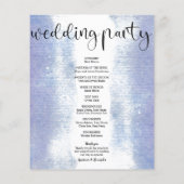予算シンプル結婚式 プログラムカード。 チラシ (裏面)