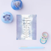 予算シンプル結婚式 プログラムカード。 チラシ (シングル)