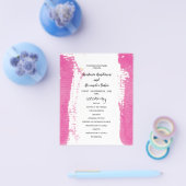 予算シンプル結婚式 プログラムカード。 チラシ (シングル)