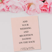 予算シンプル赤面ウェディングレセプション招待状