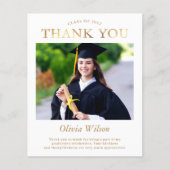 予算シンプル金ゴールド写真卒業 (正面)