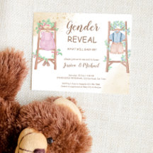 予算ジェンダー明らかに赤ちゃんシャワー招待状