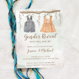 予算ジェンダー明らかに赤ちゃんシャワー招待状