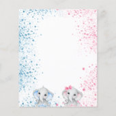 予算ジェンダー明らかに赤ちゃんシャワー男の子 (裏面)