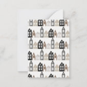 予算ジャパンクリスマスノルディックハウス3フォトシック ノートカード (裏面)