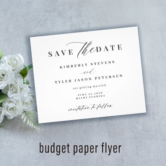 予算スエレガントクリプト結婚式の日付の保存 チラシ