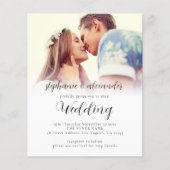 予算スエレガントクリプトQRコードフォトウェディング招待 (正面)