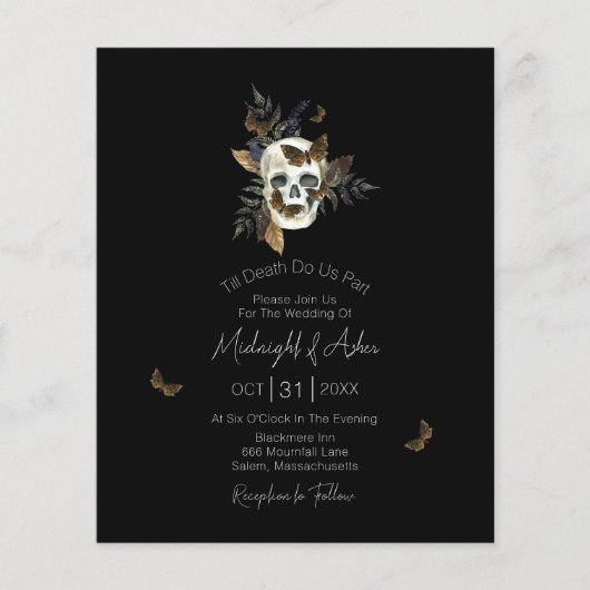 予算スカル死ぬまで私たちパートウェディング招待 (正面)