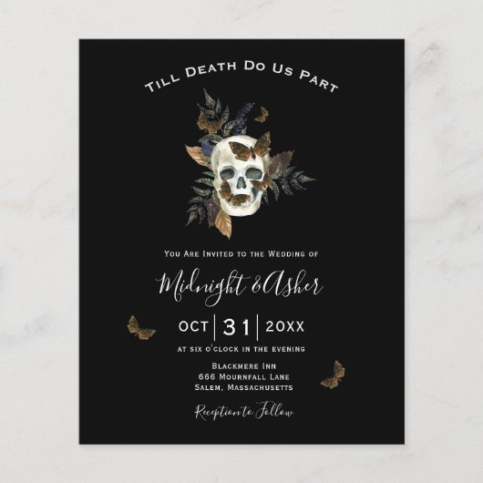 予算スカル死ぬまで私たちパートウェディング招待 (正面)