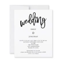 予算スクアートリプトQRコード結婚式招待状