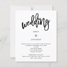 予算スクアートリプトQRコード結婚式招待状