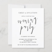 予算スクエレガントリッ結婚トの夕べパーティー招待状 (正面)
