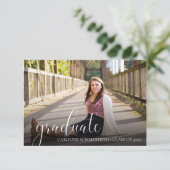 予算スクエレガントリプトタイポグラフィフォトグラードパーティー 招待状 (スタンド正面)