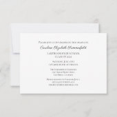 予算スクエレガントリプトタイポグラフィフォトグラードパーティー 招待状 (裏面)