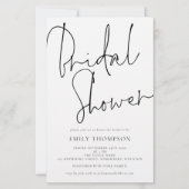 予算スクエレガントリプトブライダルシャワーの大きな招待状 (正面)