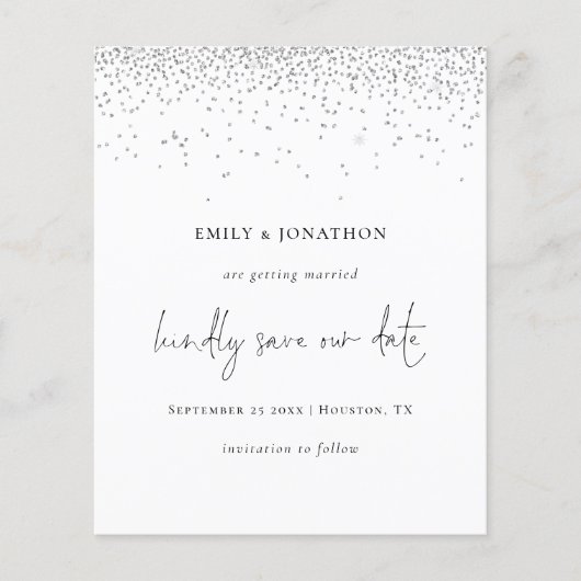 予算スクエレガントリプトSilverグリッター日付の保存 (正面)