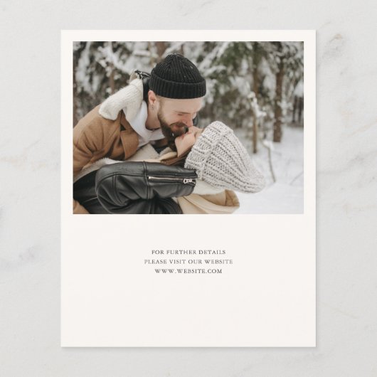 予算スクファンシーリプト結婚式の日付の保存 チラシ (裏面)