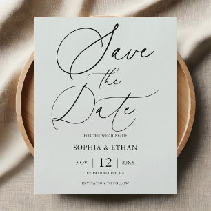 予算スクファンシーリプト結婚式の日付の保存 チラシ