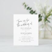 予算スクミニマルリプト白黒結婚式の招待 (スタンド正面)