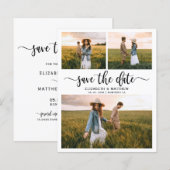 予算スクモダンリプト写真コラージュ日付の保存 (正面/裏面)