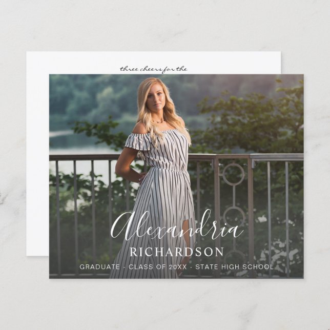 予算スクモダンリプト名フォト卒業 – LGR名 (正面/裏面)