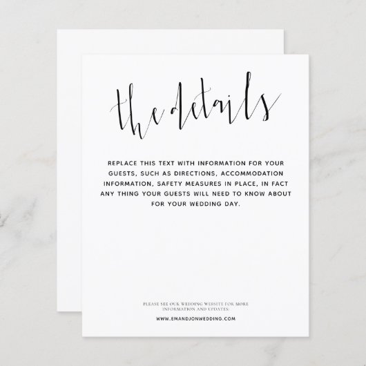 予算スクリプエレガントトの結婚詳細エンクロージャ (正面/裏面)