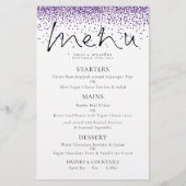 予算スクリプエレガントト紫グリッターのメ結婚ニュー (正面)